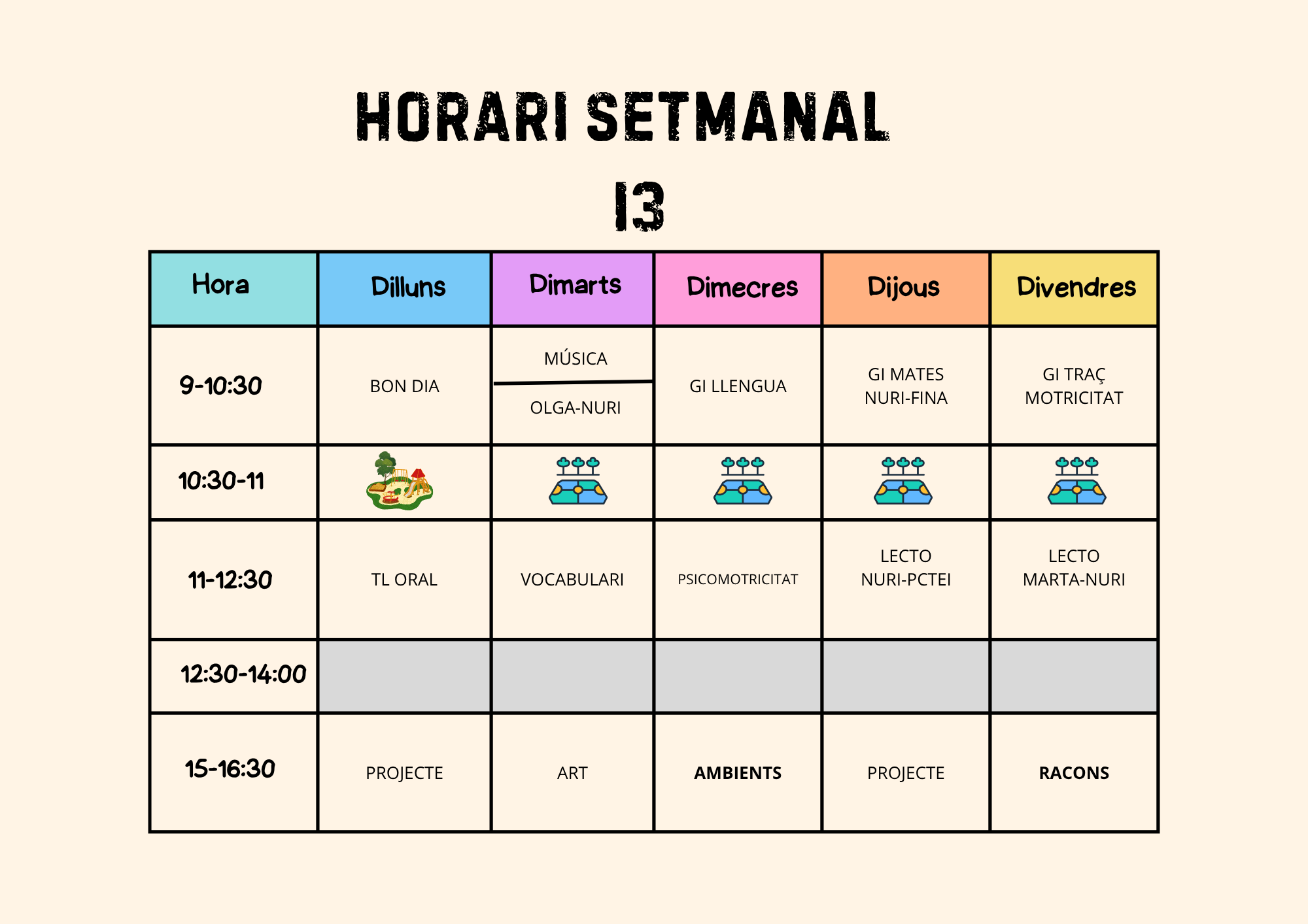 Horari d'I3