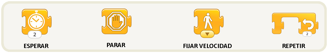 Bloques de control de Scratch Jr