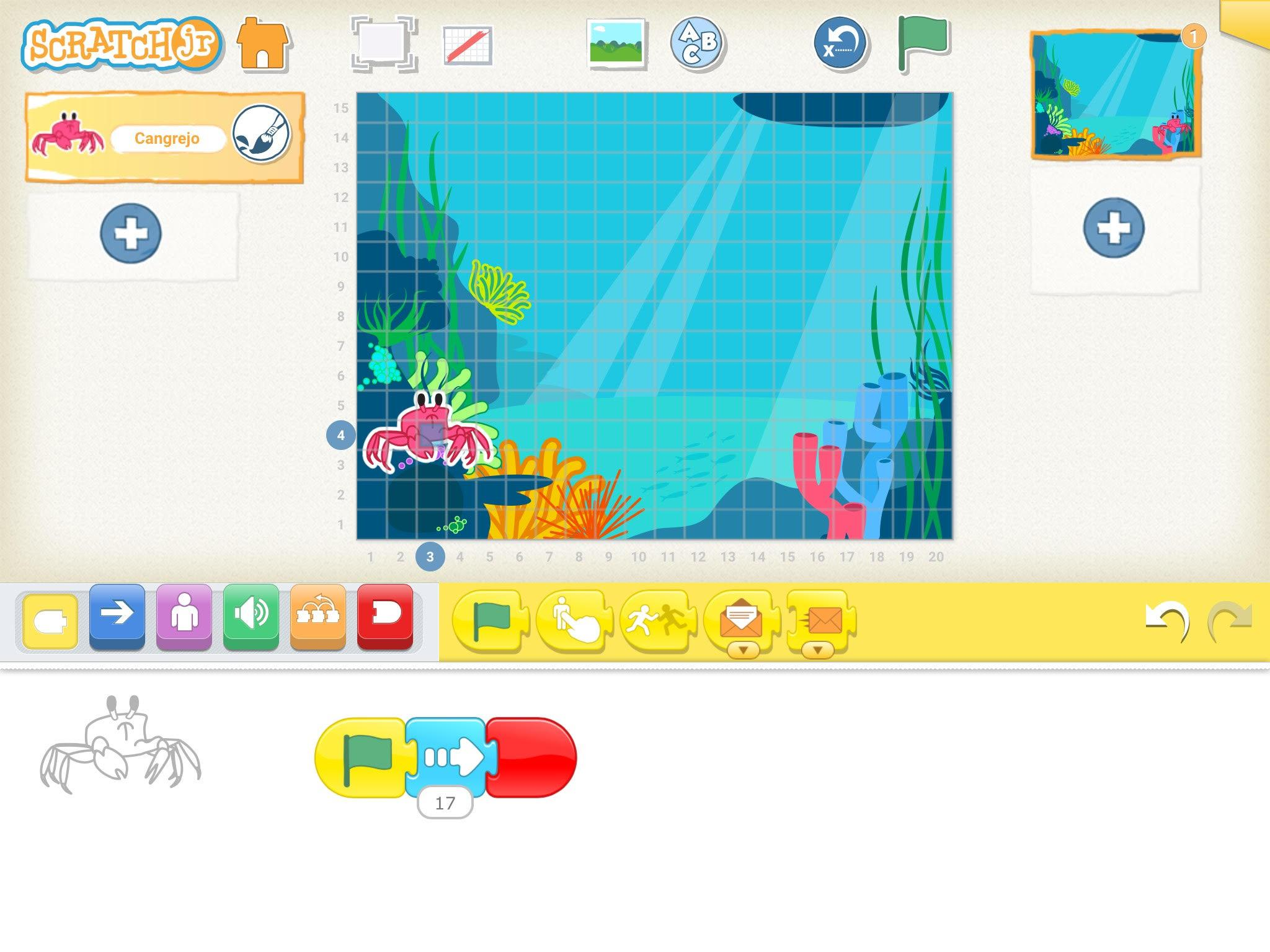 Interfaz  Scratch Jr  by Cati Navarro (CC BY SA)