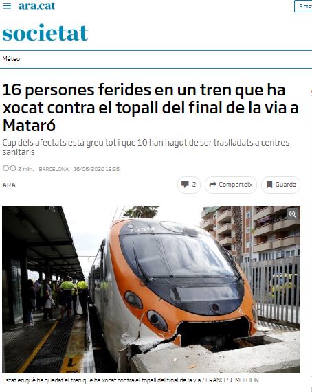 Tren arribant a l'estació.