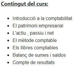 contingut del curs