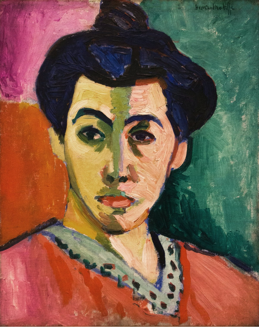 Mme. Matisse, 1905.  Henri Matisse