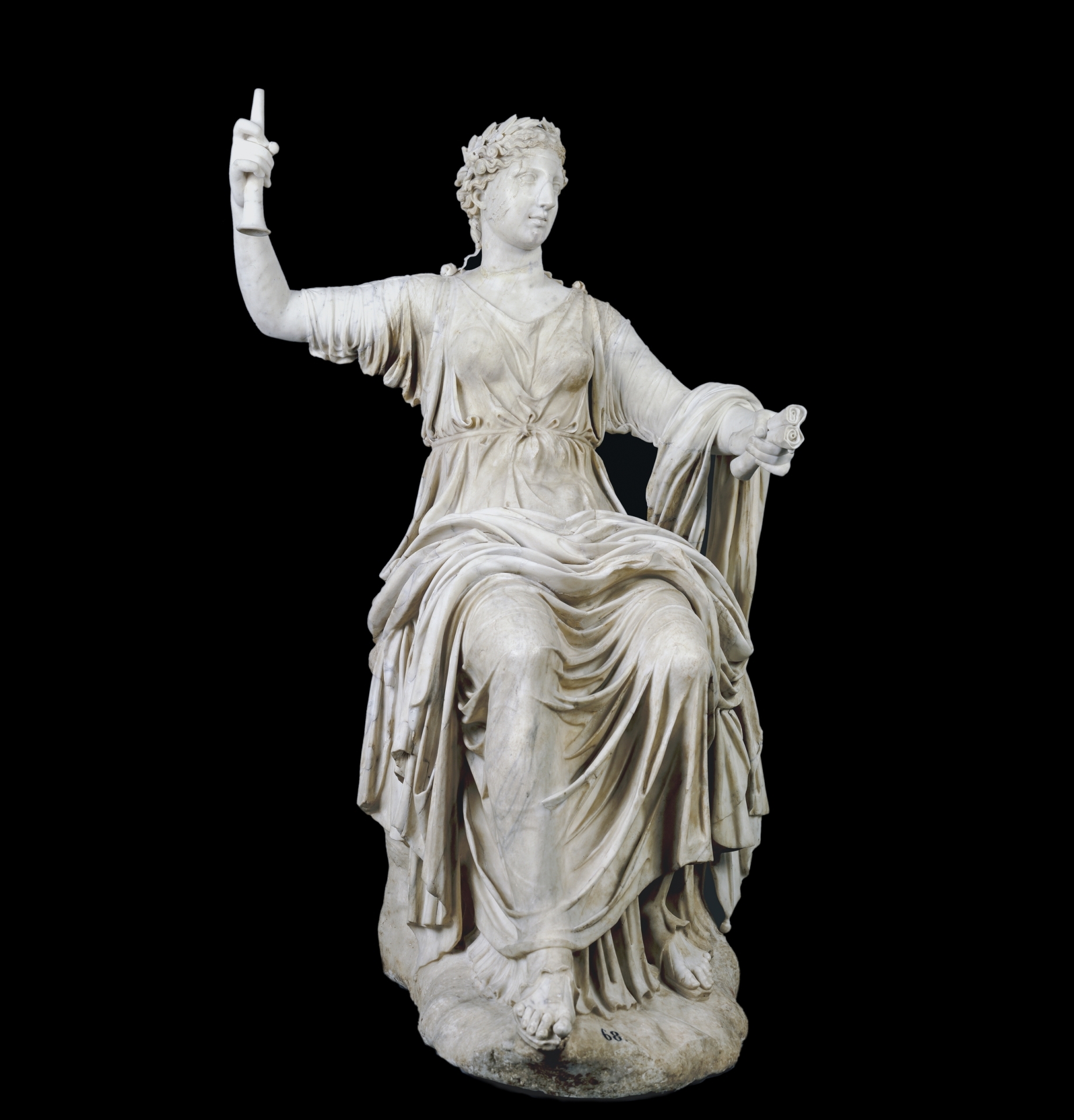 Escultura de Clio, la musa grega de la Història. Museu del Prado.