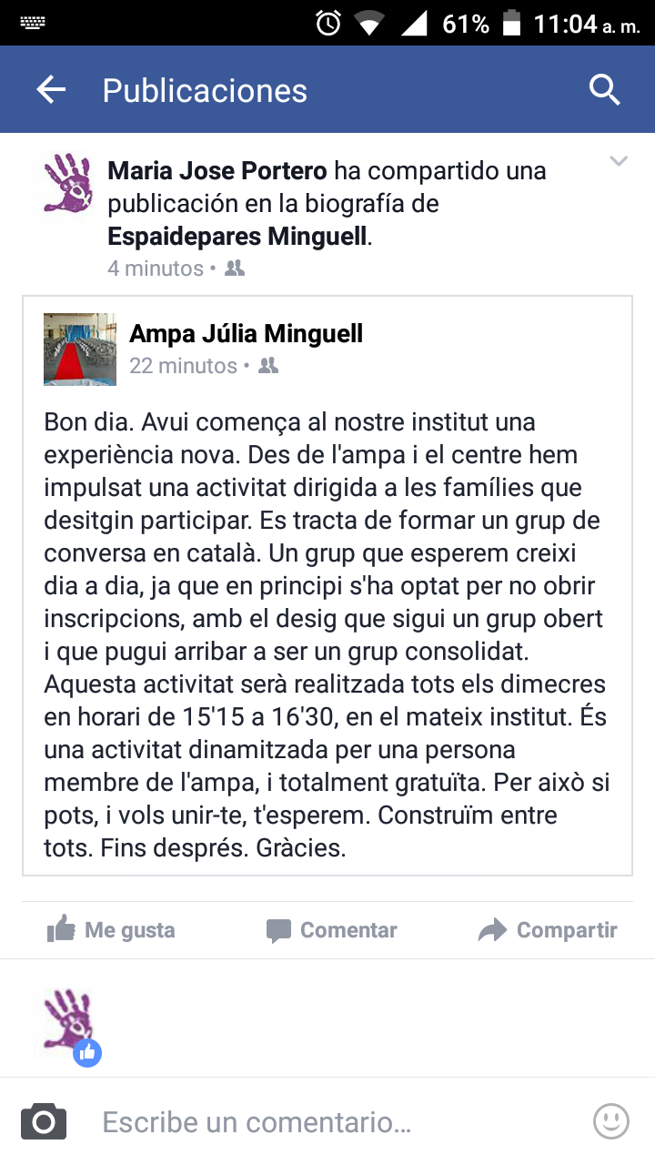 Grup de conversa català AMPA