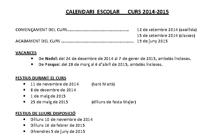 Calendari 14-15
