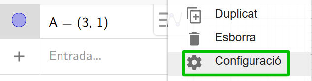 Geogebra configuració