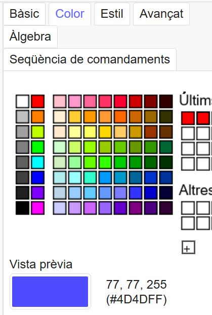 Geogebra colors