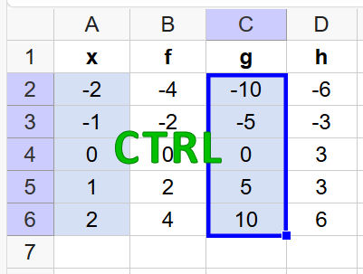 Geogebra selecció no contígua