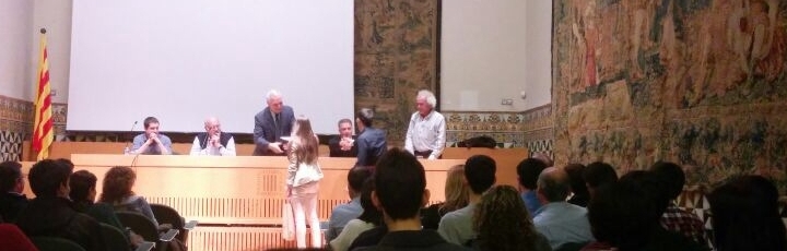 Noélia Sánchez recollint el seu premi