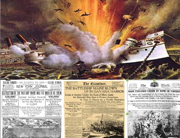 Maine explosion and newspapers