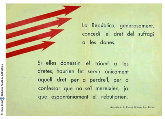 Cartell vot dona 1936