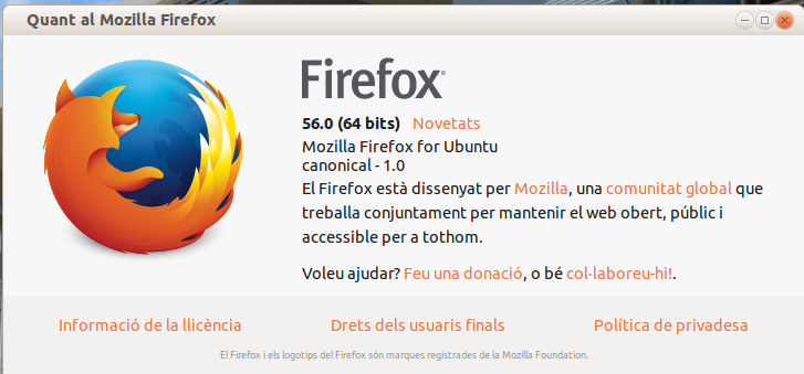 versió Firefox